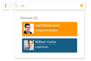 Find colleagues in online org chart with orginio