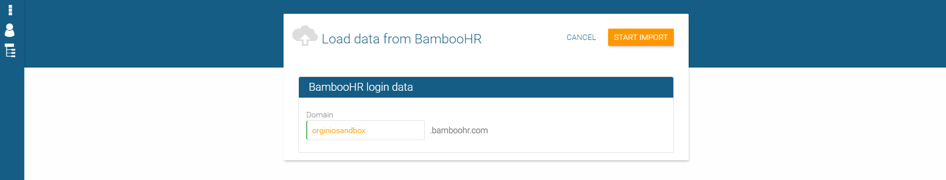 Upload data from BambooHR to orginio