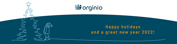 orginio wishes happy holidays and a great new year 2022